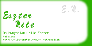 eszter mile business card